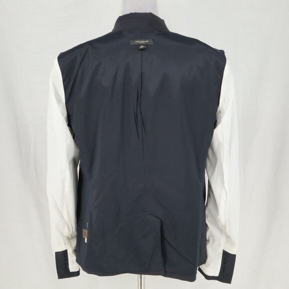 Ann Taylor Jacket Womens 10 Dark Navy Blue Wool Blend Lined Blazer Pockets - Picture 11 of 15